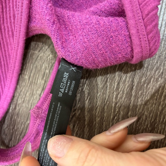 Out From Under | Urban Outfitters Drew Seamless Surplice Ribbed Bra Top Purple - Picture 8 of 8